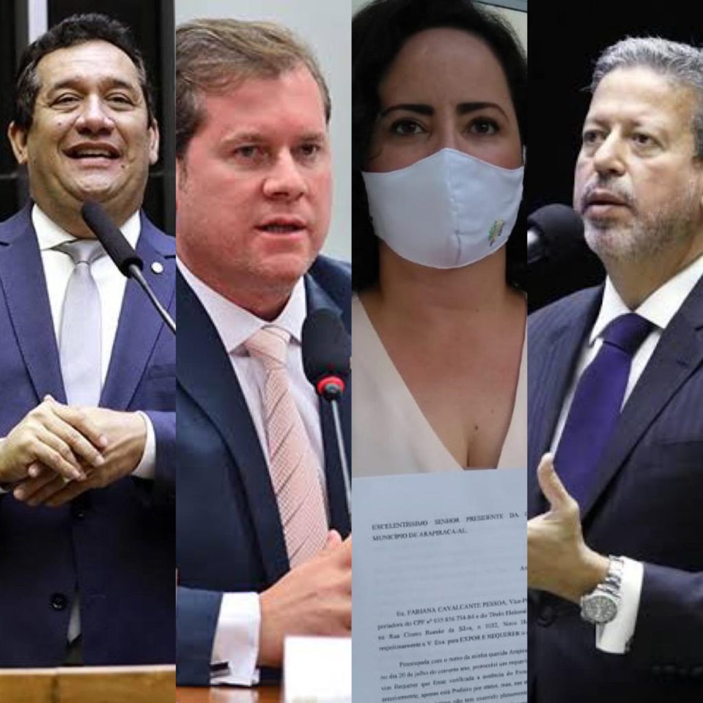 Fabiana Pessoa chega à prefeitura de Arapiraca com Severino, Arthur Lira e Marx Beltrão