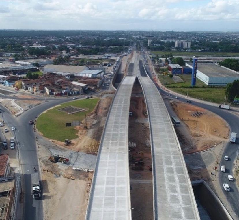 Fase final é iniciada e começa processo de pavimentação do Viaduto da PRF em Maceió