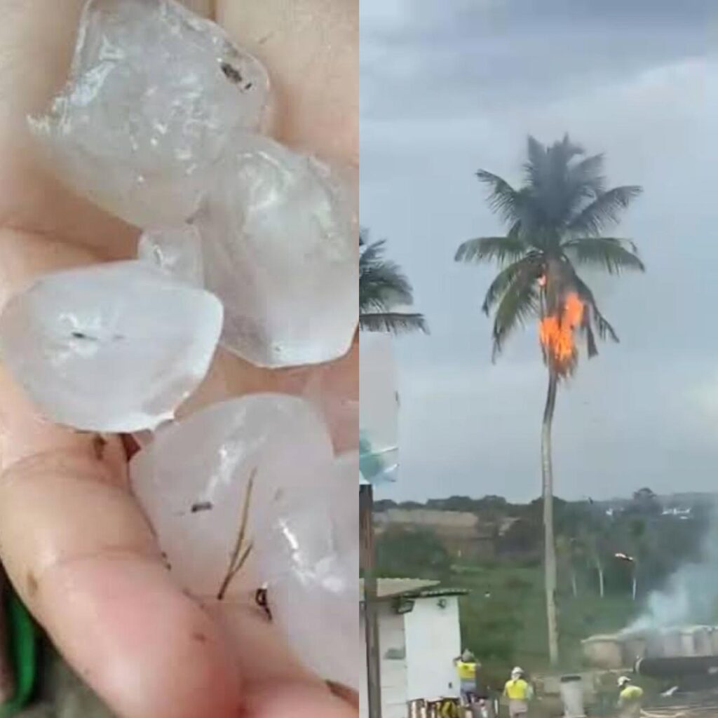 Trovões, raios e granizo: veja os estragos provocados pela chuva em Alagoas