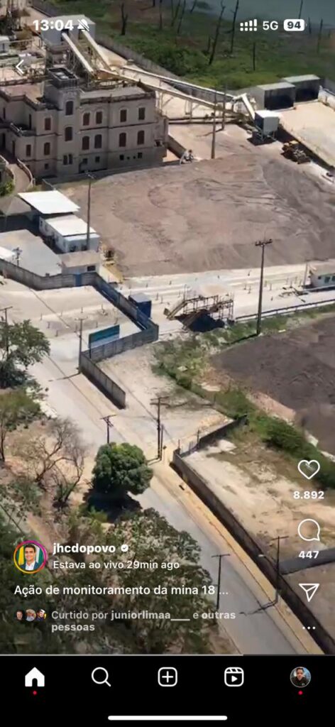 “A gente torce para que abrande essa movimentação de terra” diz prefeito JHC ao sobrevoar área de monitoramento de mina da Braskem