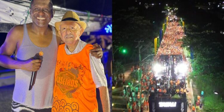 Barra de São Miguel: prefeito Benedito de Lira marca presença em bloco tradicional da cidade