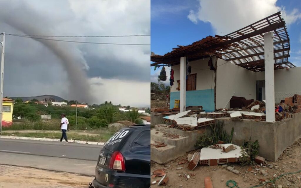 Tornados? Redemoinhos assustam moradores no Sertão de Alagoas