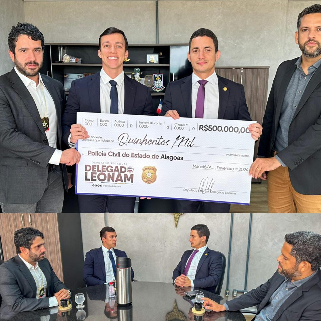 Deputado Delegado Leonam destina emenda de R$ 500 mil para a Polícia Civil de Alagoas
