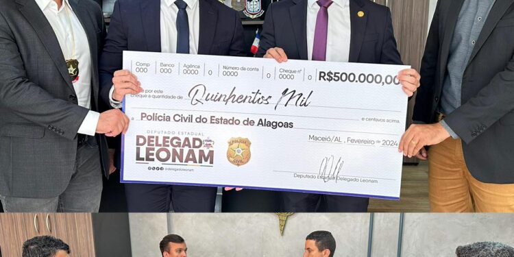 Deputado Delegado Leonam destina emenda de R$ 500 mil para a Polícia Civil de Alagoas