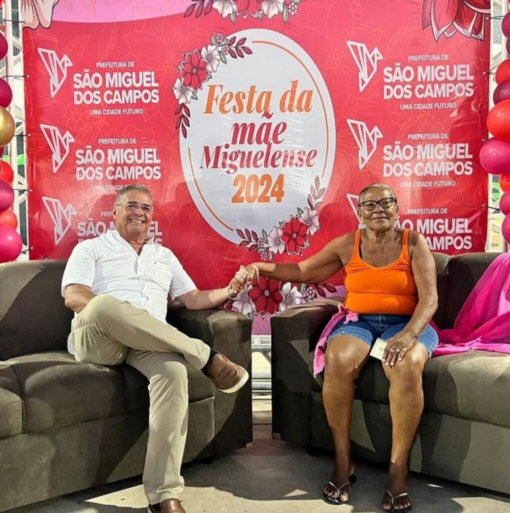 São Miguel dos Campos: prefeito marca presença na festa do Dia das Mães na cidade