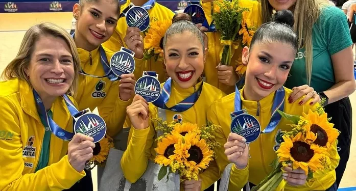Com capitã alagoana, Seleção Brasileira de Ginástica Rítmica conquista medalha em mundial com pontuação histórica