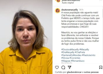 Dra. Marielle critica prefeito de Chã Preta por problemas de drenagem e promete soluções