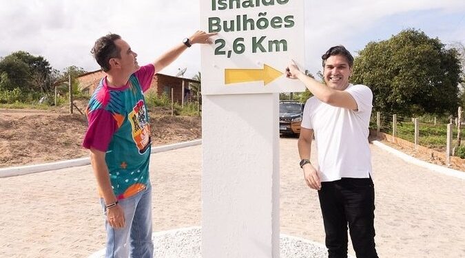 Carneiros: Isnaldo Bulhões marca presença na entrega de obras no município