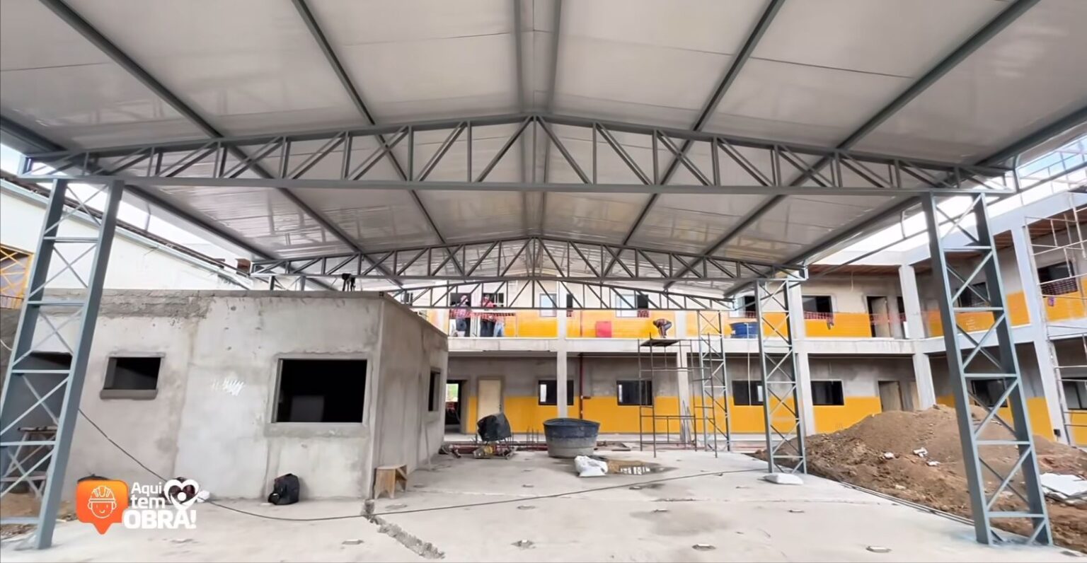 Senador Rui Palmeira: obras da Escola Municipal Sagrado Coração de Jesus seguem em ritmo acelerado