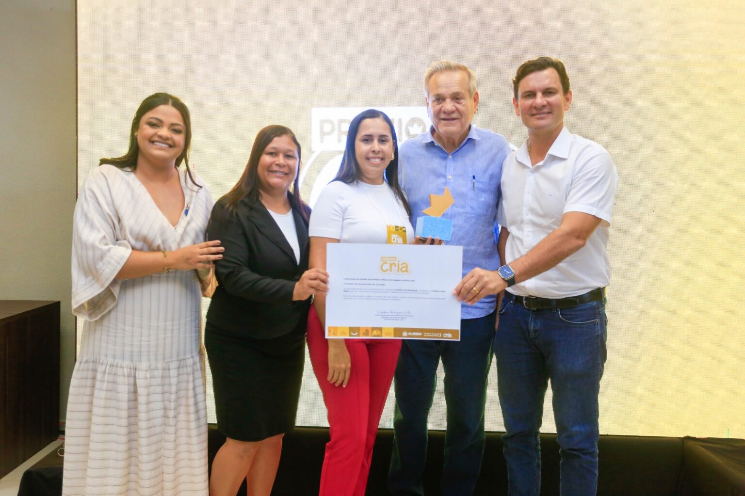 Prêmio Cria: Coruripe é premiada na categoria Creche Cria Destaque