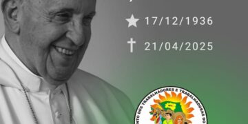 MTC se despede do Papa Francisco, irmãos das pobres e nosso irmão.