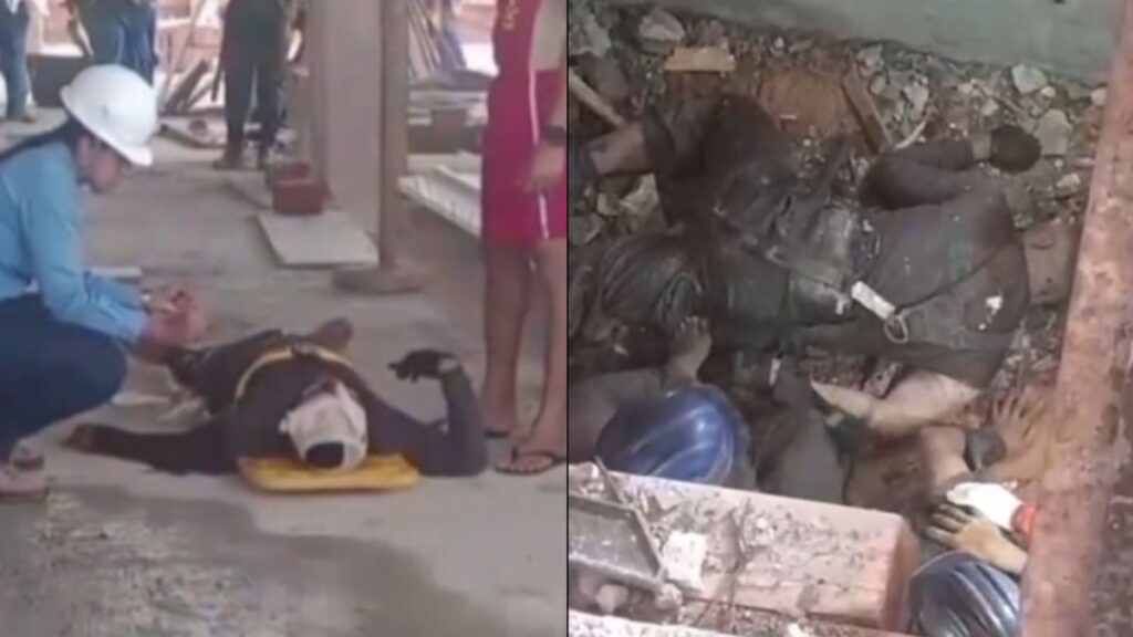 Trabalhadores caem em poço de elevador em obra no bairro de Jacarecica