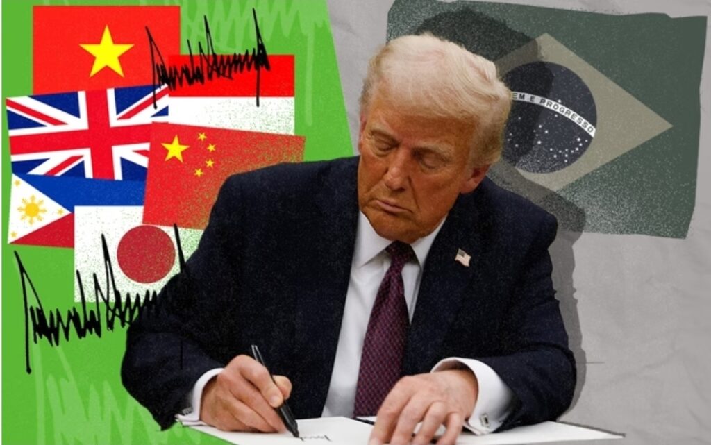 Trump oficializa tarifaço contra o Brasil e acusa governo de violar direitos de Bolsonaro e seus apoiadores