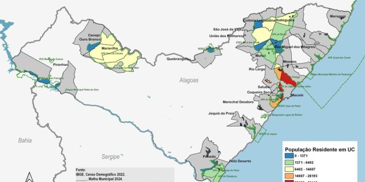 Censo 2022: quase 9% da população de AL vive em unidades de conservação