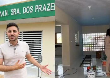 Prefeito de Belo Monte acompanha obras em escola no povoado Barra do Ipanema