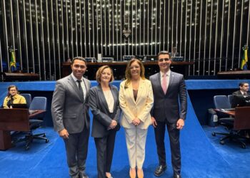 Após assumir vice-liderança na Câmara, vereador David Empregos acompanha prefeito JHC em sabatina no Senado