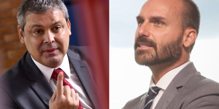 Líder do PT pede prisão de Eduardo Bolsonaro por “alta traição”