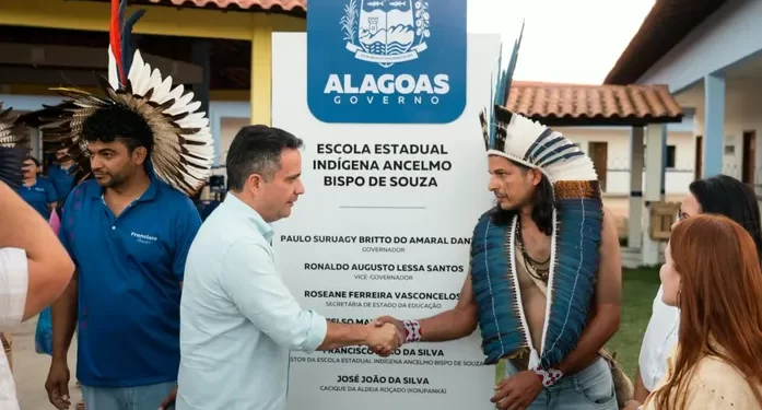 Paulo Dantas inaugura escola indígena e moderno complexo esportivo em Inhapi