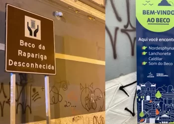 Após críticas, placa do Beco da Rapariga Desconhecida é reinstalada em Maceió