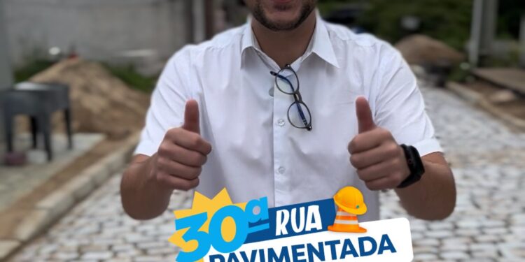 30 ruas já foram pavimentadas em 8 meses de gestão do prefeito Eduardo Bulhões: ‘trabalho que faz Santana avançar’