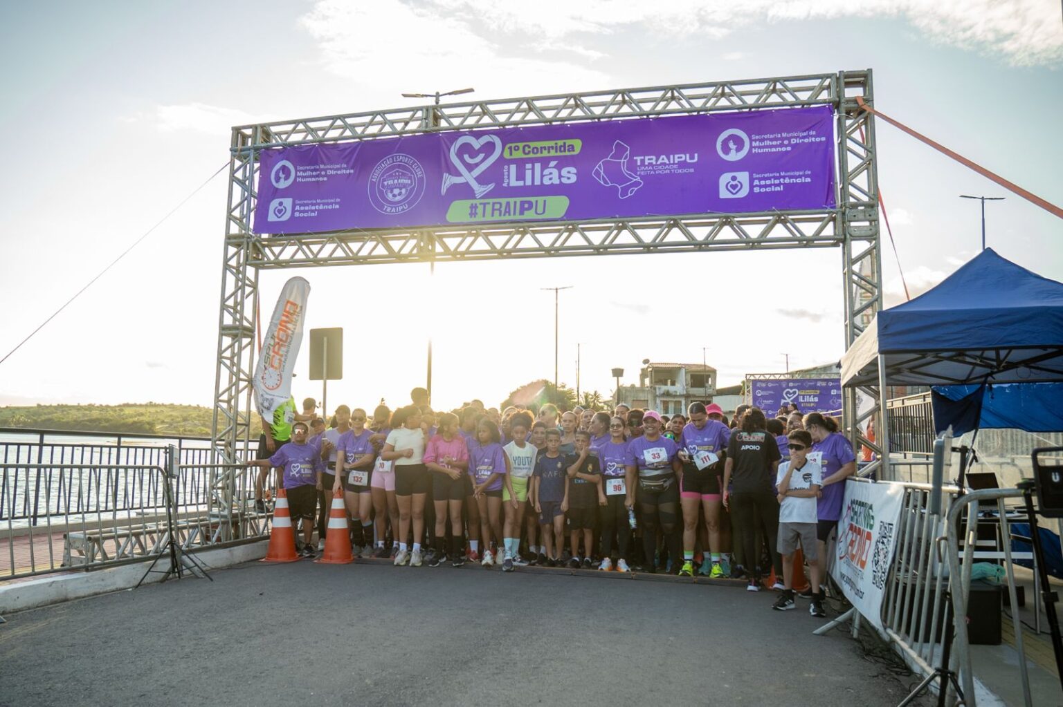 Corrida Agosto Lilás reúne mais de 400 participantes em Traipu pelo fim da violência contra a mulher