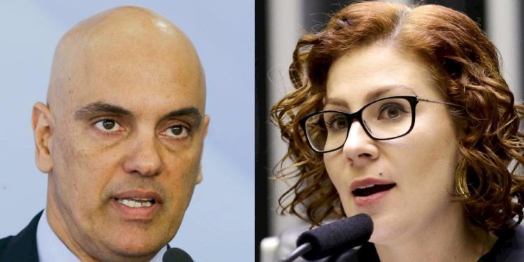 Carla Zambelli tem redes sociais liberadas por Alexandre de Moraes