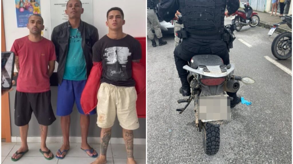 Três fugitivos do Baldomero são recapturados com moto roubada em União dos Palmares