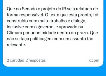 Lira reage à escolha de Renan Calheiros para relatar IR no Senado