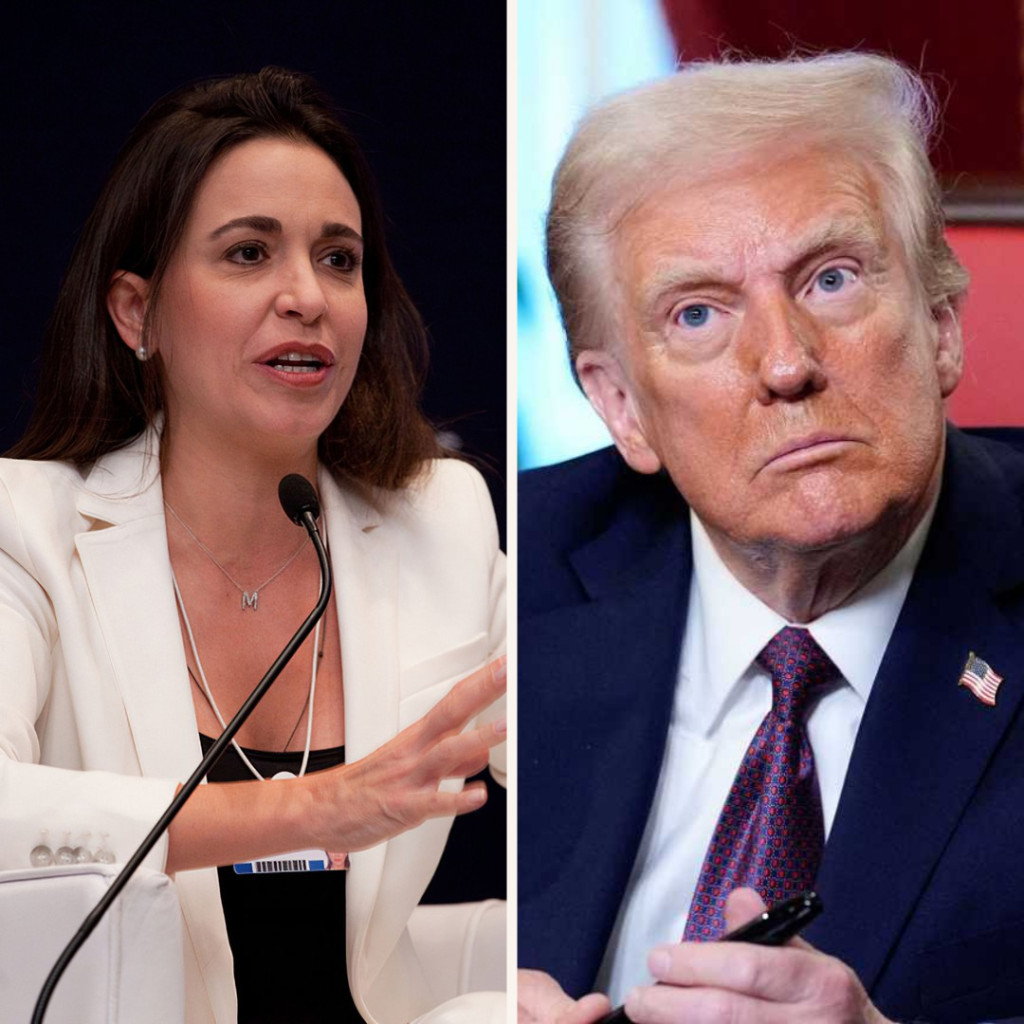 Maria Corina Machado dedica Nobel da Paz a Donald Trump e ao povo venezuelano “sofrido”