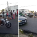 Mulher fica ferida em acidente entre moto e carro no bairro Santa Amélia