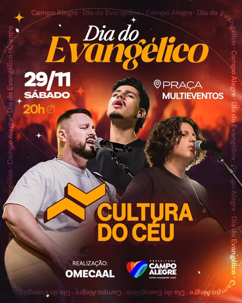 Dia do Evangélico em Campo Alegre será comemorado com show da Banda Cultura do Céu