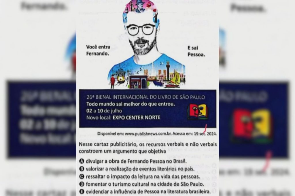 Gabarito oficial do Enem revela resposta de questão polêmica sobre Fernando Pessoa