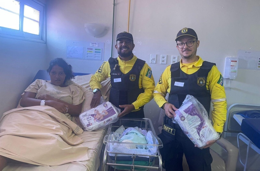 Agentes do DMTT realizam escolta de gestante em trabalho de parto