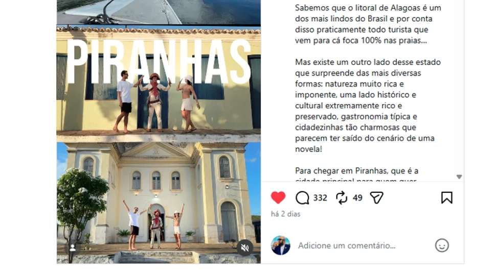 Setur promove Destino Alagoas em ação de marketing com influenciadores digitais