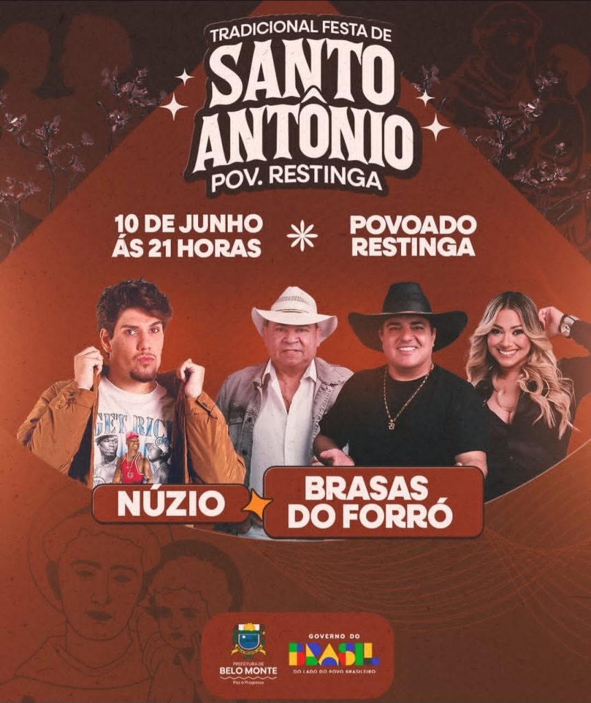 Prefeitura de Belo Monte anuncia programação da Tradicional Festa de Santo Antônio no Povoado Restinga