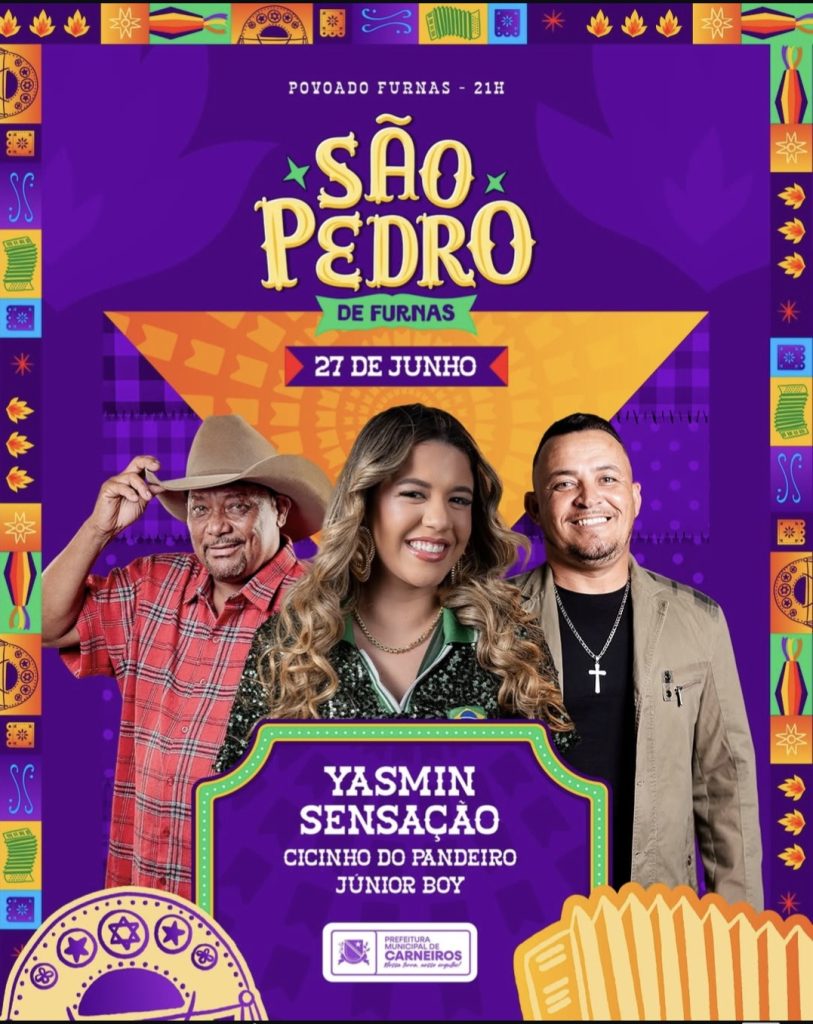 São Pedro de Furnas: Carneiros celebra tradição junina com shows e cultura nordestina